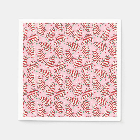 Weihnachtsbaum-Snack-Cake-Papierplatten Serviette (Vorderseite)