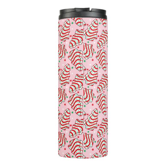 Weihnachtsbaum Snack Cake Travel Mug Tumbler Thermosbecher (Rückseite)