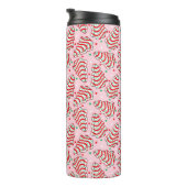 Weihnachtsbaum Snack Cake Travel Mug Tumbler Thermosbecher (Nach rechts gedreht)