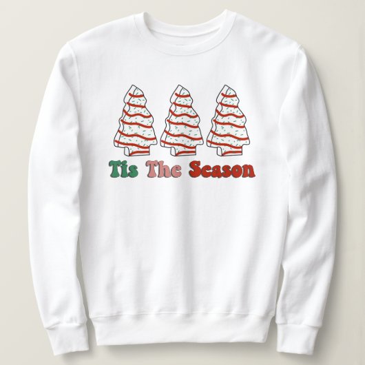 Weihnachtsbaum Snack Cakes Sweatshirt (Design vorne)