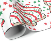 Weihnachtsbaum Snack Kuchen Wrapping Papier Geschenkpapier (Rolleneckpunkt)