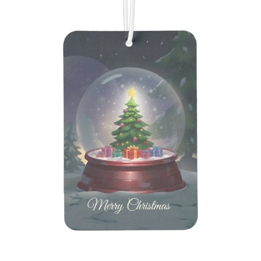 Weihnachtsbaum Snow Globe Autolufterfrischer (Rückseite)