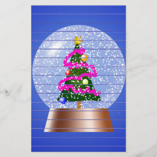 Weihnachtsbaum Snow Globe Briefpapier