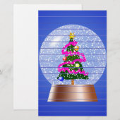 Weihnachtsbaum Snow Globe Briefpapier (Vorne/Hinten)