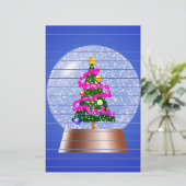 Weihnachtsbaum Snow Globe Briefpapier (Stehend Vorderseite)