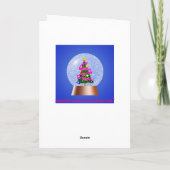 Weihnachtsbaum Snow Globe Feiertagskarte (Rückseite)