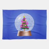 Weihnachtsbaum Snow Globe Handtuch (Horizontal)