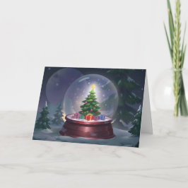 Weihnachtsbaum Snow Globe Karte