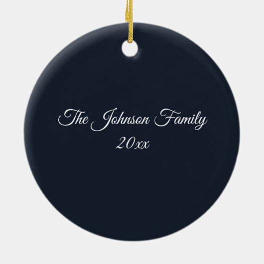 Weihnachtsbaum Snow Globe Keramik Ornament (Hinten)