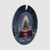 Weihnachtsbaum Snow Globe Ornament (Vorderseite)