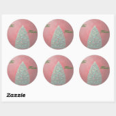 Weihnachtsbaum Snow Globe Tag Sticker (Blatt)
