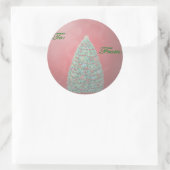 Weihnachtsbaum Snow Globe Tag Sticker (Tasche)