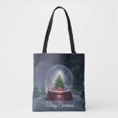 Weihnachtsbaum Snow Globe Tasche (Vorderseite)
