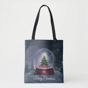 Weihnachtsbaum Snow Globe Tasche