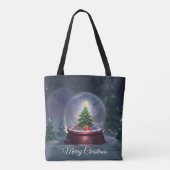 Weihnachtsbaum Snow Globe Tasche (Rückseite)
