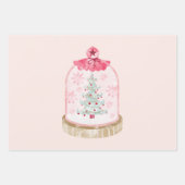 Weihnachtsbaum Snow Globe Urlaub Geschenkpapier Set (Vorderseite 3)