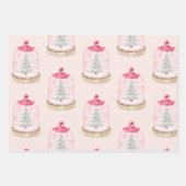 Weihnachtsbaum Snow Globe Urlaub Geschenkpapier Set (Vorderseite)