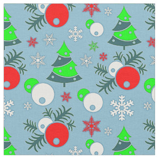 Weihnachtsbaum Snowflake Bauble auf blauem Stoff