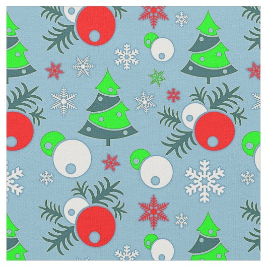 Weihnachtsbaum Snowflake Bauble auf blauem Stoff (Nahaufnahme)