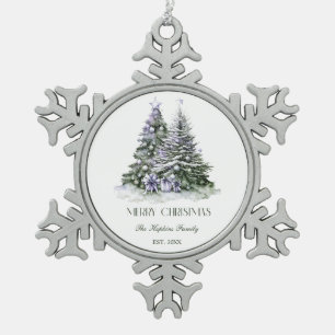 Weihnachtsbaum Snowflake Gerahmte Ornament