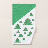Weihnachtsbaum Snowflake Green Holiday Pattern Badhandtuch Set (Handtuch)