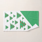 Weihnachtsbaum Snowflake Green Holiday Pattern Badhandtuch Set (Handtuch)
