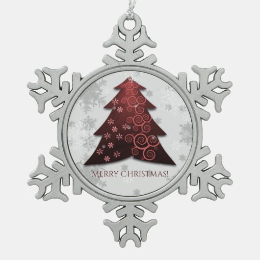 Weihnachtsbaum Snowflake Ornament (Vorderseite)