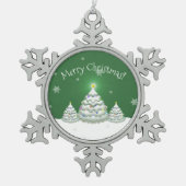 Weihnachtsbaum Snowflake Ornament (Vorderseite)