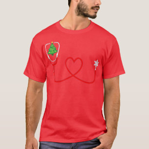 Weihnachtsbaum Snowflake Stethoscope Cool X- T-Shirt