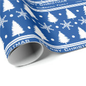 Weihnachtsbaum Snowflake Wählen Sie Ihre Farbe Geschenkpapier (Rolleneckpunkt)