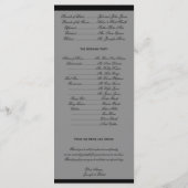 Weihnachtsbaum Snowflakes Rotes Hochzeitsprogramm Programm (Rückseite)