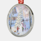 Weihnachtsbaum Snowman Kinder Ornament Aus Metall (Links)