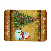 Weihnachtsbaum Snowman Magnet (Horizontal)