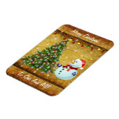 Weihnachtsbaum Snowman Magnet (Linke Seite)
