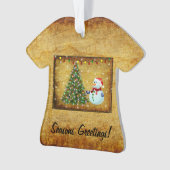 Weihnachtsbaum Snowman Ornament (Vorderseite)