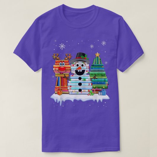 Weihnachtsbaum Snowman Rentier T-Shirt Lib (Design vorne)