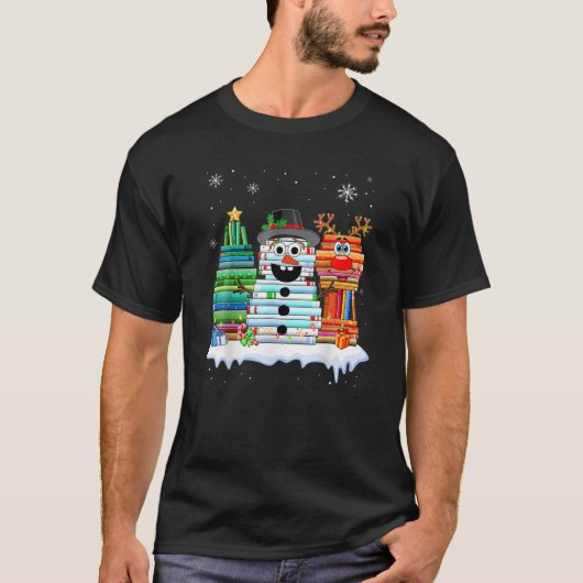Weihnachtsbaum Snowman Rentier T-Shirt Lib (Vorderseite)