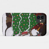 Weihnachtsbaum Snowman Überraschung Kunst drucken Case-Mate iPhone Hülle (Rückseite (Horizontal))