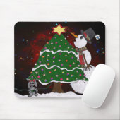 Weihnachtsbaum Snowman Überraschung Kunst drucken Mousepad (Mit Mouse)