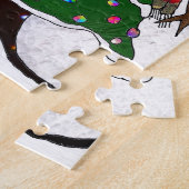 Weihnachtsbaum Snowman Überraschung Kunst drucken Puzzle (Seite)