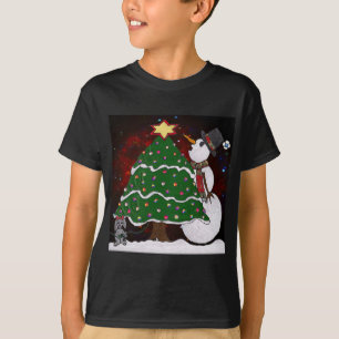 Weihnachtsbaum Snowman Überraschung Kunstdrucke T-Shirt