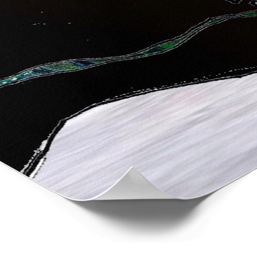 Weihnachtsbaum Snowman Überraschung Kunstdruckpost Poster (Ecke)