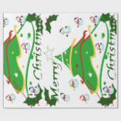Weihnachtsbaum & Snowmen - Geschenkpapier (Flach)