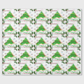 Weihnachtsbaum & Snowmen - Geschenkpapier (Flach)