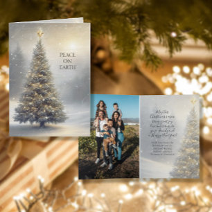 Weihnachtsbaum Snowy Forest Family Foto Einladung