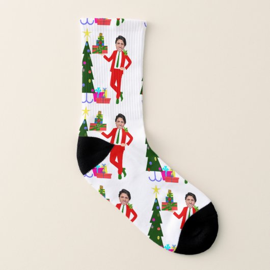 Weihnachtsbaum Socken (Links - Innen)