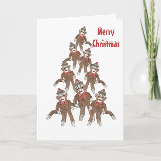 Weihnachtsbaum-Socketkarte Feiertagskarte (Vorderseite)