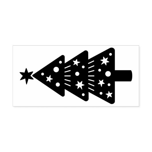 Weihnachtsbaum, solides Design Holz Gummistempel (Prägung)