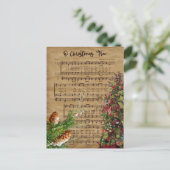 Weihnachtsbaum Song Music Postkarte (Stehend Vorderseite)