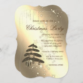 Weihnachtsbaum, Sparkle, Weihnachtsfest im Unterne Einladung (Vorne/Hinten)